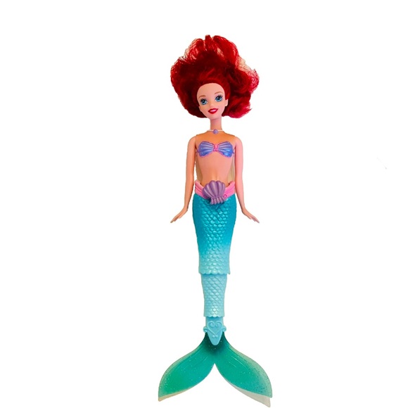 2010 Mattel Disney Princess SWIMMING ARIEL DOLL Little Mermaid Wind-Up Works - Picture 3 of 5